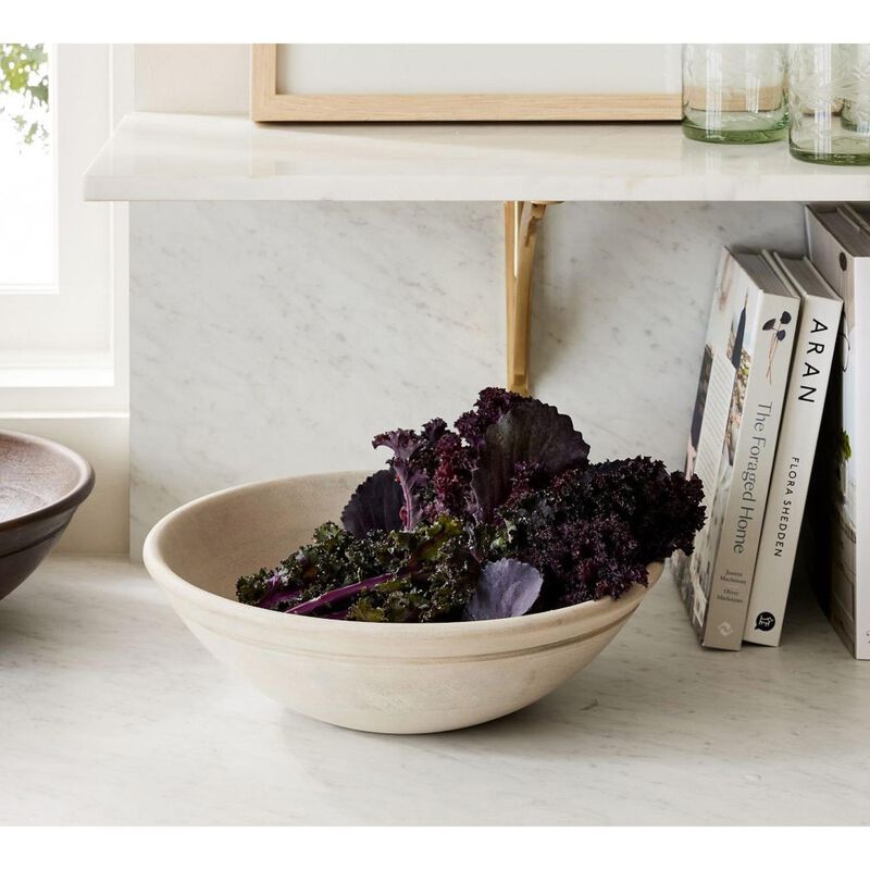 Pottery Barn Turned Wood Serving Bowl image number 2